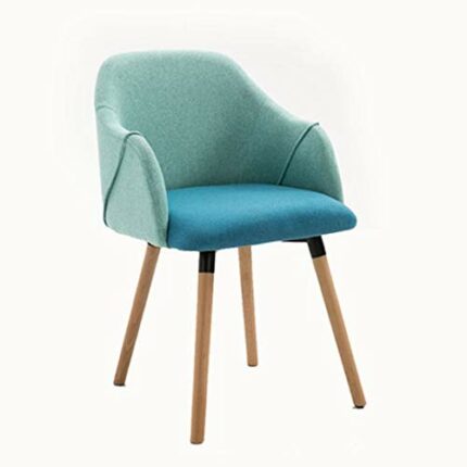 WALNUT Wooden Fabric Chair Restaurant Dining Upholstered Chair Living Room Kitchen Cafe Dining Chairs Home Art Set of Chairs (Color : A)