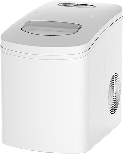 Shykey countertop ice machine Ice Maker Countertop, Bullet Clear Ice 9pcs in 7Mins, 26Lbs/Day, Portable Ice Machine for Home Party, White ice mak