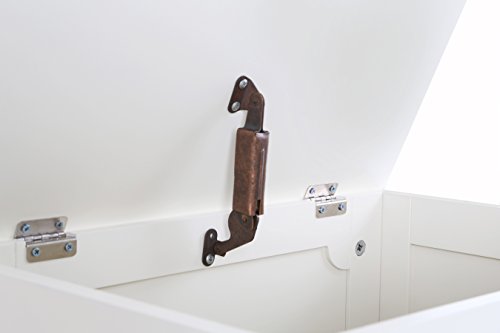 Premier Housewares Garden Storage MDF White Finish Bedside Table Outdoor Storage Box Garden Storage Box Waterproof Large Sideboard Storage Cabine