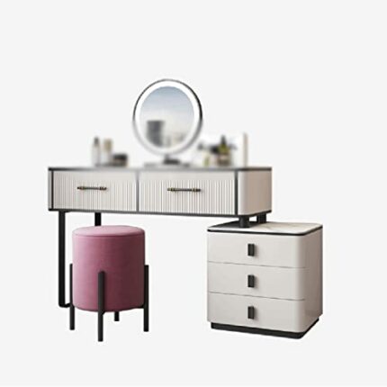 WALNUT Dressing Table Makeup Table Small Bedroom Dressing Cabinet Makeup Stool