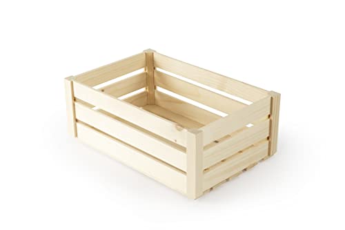 LARGE WOODEN CRATE PLAIN WOOD DECOUPAGE BIG MAKE IT VINTAGE PD31-L