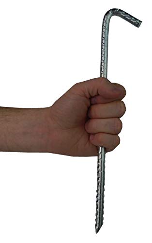 Savage Island 290mm x 10mm 10 Pack Galvanised Heavy Duty Steel Ground Stakes/Tent Pegs / Anchor Stakes. Suitable For Marquees, Trampolines, Gazeb
