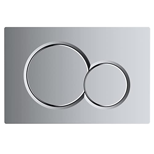 Hibbent Actuator Plate Sigma01 Compatible with GEBERIT - Chrome Plastic for Dual Flush 1 Piece