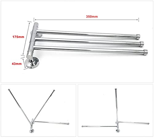 HIGOH Towel Rack Towel Rail,Swivel Wall Towel Rack Towel Bar Stainless Steel Towel Bathroom Kitchen,Bathroom Hardware