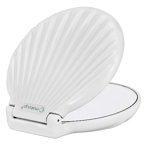 Folding Travel Mirror Lighted Makeup Mirror (White)