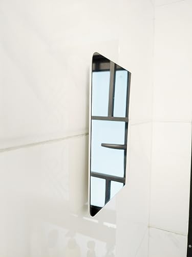EUAIAJ Shower Mirror Fogless for Shaving Men Wall Mount, Fog Free Shave Mirror Travel Bathroom, NO-Drilling & Removable & Shatterproof, with 2 Hi