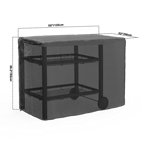 onlyfire 52-inch Outdoor Prep Table Cover for Keter Unity XL Portable Table|Storage Cabinet, Outdoor Garden Barbecue Cart Cover, 600D PVC Waterpr