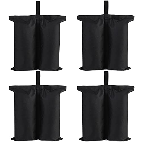 Dongawin gazebo Weights Bag Leg Weights for Pop up Canopy Tent, Patio Umbrella, Outdoor Furniture. (4small, Black)