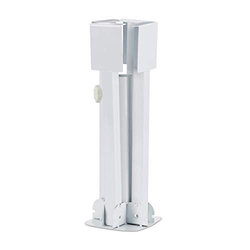 Relaxdays, white Leg, Parasol holder, 35 mm rod, Cross base, Terrace, Garden, Balcony