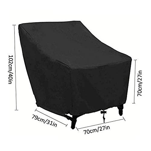 Huaxingda Patio Chair Covers Waterproof, Outdoor Heavy Duty High Back Furniture Chair Protective Cover for Garden Deep Seat Lounge Chair, 210D Ox