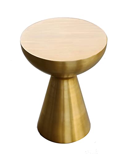 ASPECT Aluminum Side Table, Light Brass, 31.5 Dia x43(H) cm