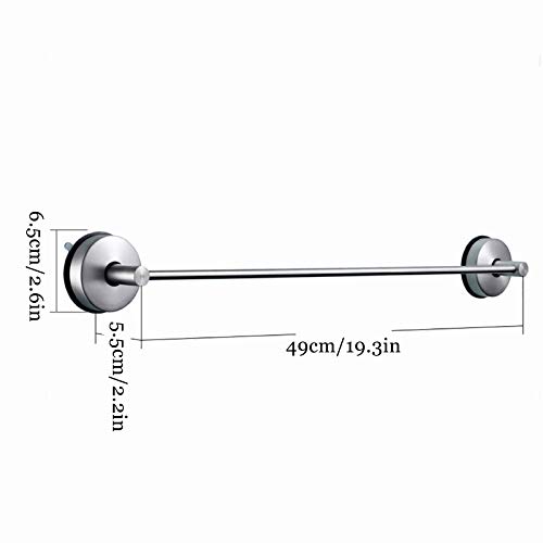 Towel Rack Wall Mounted Towel Rail Sucker Towel Bar Stainless Steel Single Bar Brushed Finish Bathroom Kitchen Shower Rustproof Towel Holder