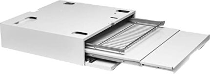 Asko Pull-Out Shelf with Laundry Basket (Connector) for Built-in Washing Machines and dryers HDB1153W, Stainless Steel, White