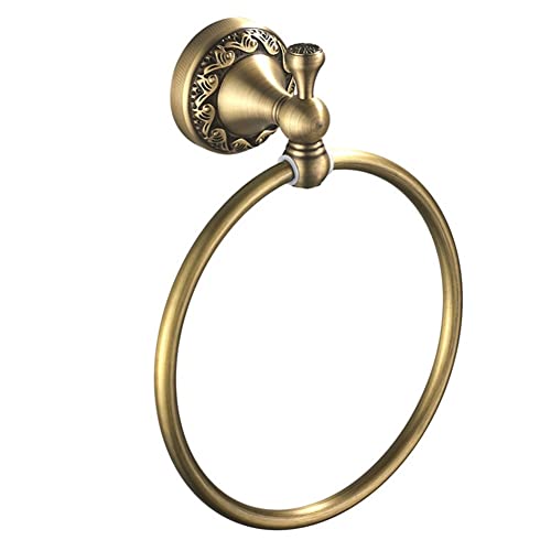 HIGOH Towel Racks,Bath Towel Holder,Bathroom Hand Towel,European Antique Brass Towel,Retro Towel Rack,Hardware,Wall Mounted Hanging Rack for Toil