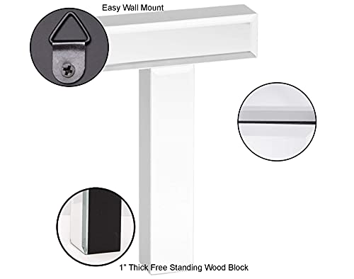 COLLECTIVE HOME - 7-inch Tall Mirrored Glass and Wood Decorative Letter, Home-Bedroom-Office Wall Décor. Perfect Fun Gift to Encourage Girls, You