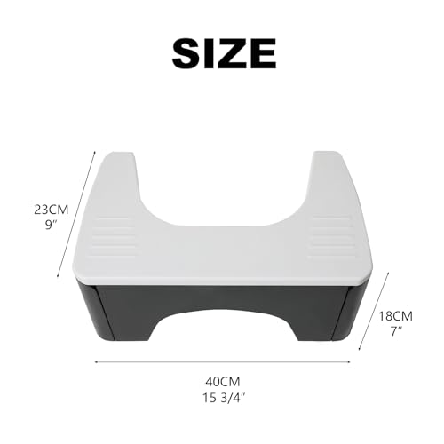 EASACE Folding Toilet Stool, 7” Bathroom Stool for Toilet, Squatting Toilet Stool, Bathroom Potty Stool, Folds for Easy Storage,Step Stool for Ad