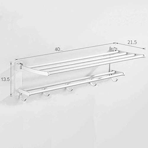 N/A Towel Bar Stainless Steel Rustproof Bathroom Storage Organizer Hanger Wall Mount Contemporary Style