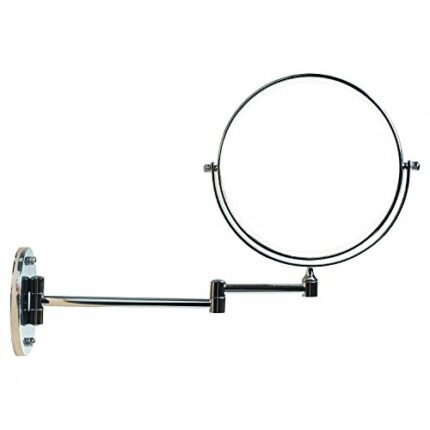 TUKA Wall-Mounted Vanity Mirror 10x Zoom, 8 Inch Foldable Make Up Mirror with or Without Drilling, Two-Sided Bathroom Wall Mount Cosmetic Mirror