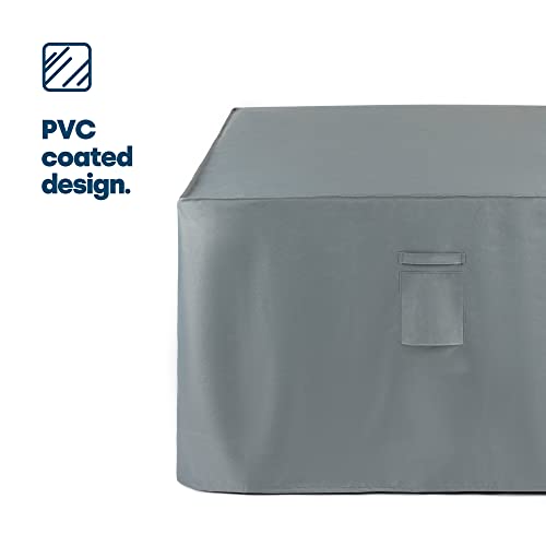 LIVIVO Deluxe Extra Heavy Duty Waterproof Rattan Cube Set Cover with PVC Lining, Eyelets and Drawstring - Designed to fit Rattan Garden Furniture