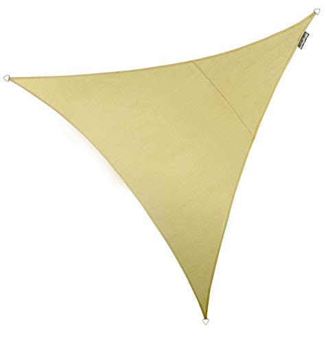 Kookaburra 2m Triangle 320gsm Knitted Sun Sail Shade Canopy 93.3% Commercial Grade UV Block (Polar white)