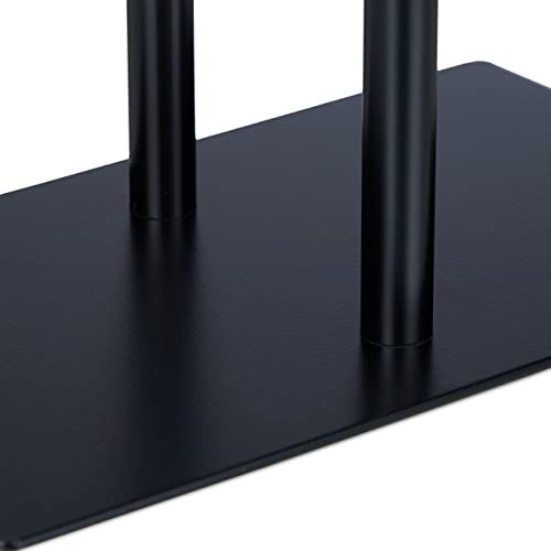 Relaxdays Towel Rack, Wash Cloth Stand, 31 x 28.5 x 12 cm, 2 Rails, Jewellery Stand, Bathroom & Kitchen, Black