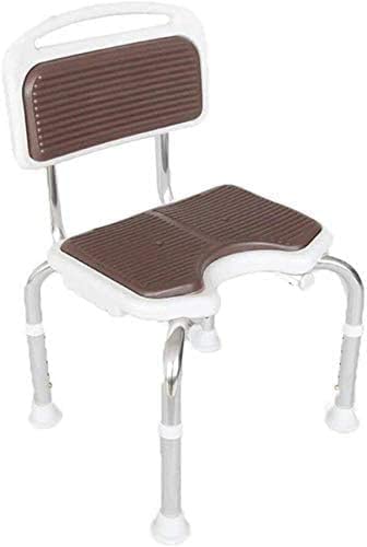 taimowei Portable Adjustable Shower Stool, Mobility Bath Stool Antiskid Stable Mobility Back Max User Weight 100Kg,Household Goods