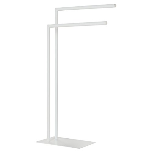 Sealskin Tube Towel Rack Freestanding, Stainless Steel, White, 45.5 x 81 x 19.7 cm