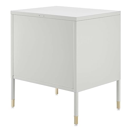 Modway Nightstands, Metal, Light Gray