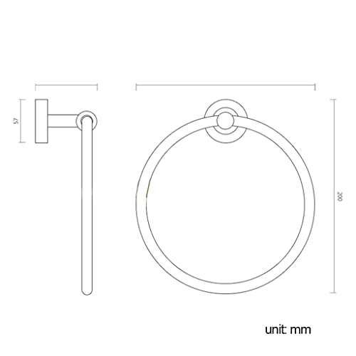 HIGOH Towel Racks,Bath Towel Holder,Bathroom Hand Towel,Bathroom Towel Holder,Solid Alumiwall-Mounted round Antique Brass Towel,Towel Rack Classi