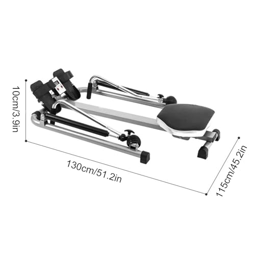 HAWEWE Rowing Machine For Home Use Hydraulic Rower Resistance Adjustable Rower Machine With LCD Monitor Home Gym Up To 264lbs Weight Capacity
