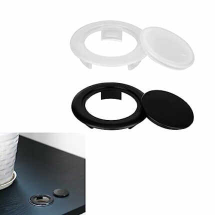 2Sets Patio Table Umbrella Hole Ring Plug Cover Table Umbrella Hole Ring and Cap,Plastic 2 Inch Patio Umbrella Hole Plug Insert Replacement Acces