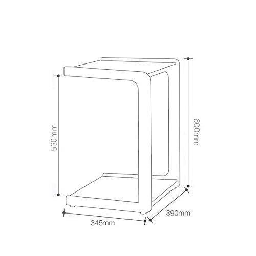 N/A Fashion Leisure Solid Wood Sofa Side Table with Wheels Bedside Table, Living Room Furniture Snack Table Bedroom Bedside Table