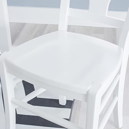 Linon Waurd White Fully Assembled Set of 2 Side Chairs, Solid Beechwood, Dining Height