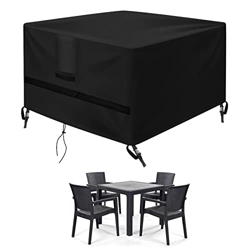 Patio Furniture Covers Waterproof - 125x125x74cm Cube Outdoor 2 - 4 Seater Cube Rattan Garden Furniture Cover - 600D Heavy Duty Outside Sofa Prot