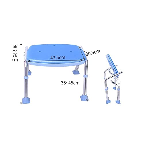 taimowei Collapsible Compressive Deformation Aluminum Alloy Shower Stool, Non-Slip Bathroom Stool Bath Chair Old Man Pregnant Women,Household Goo