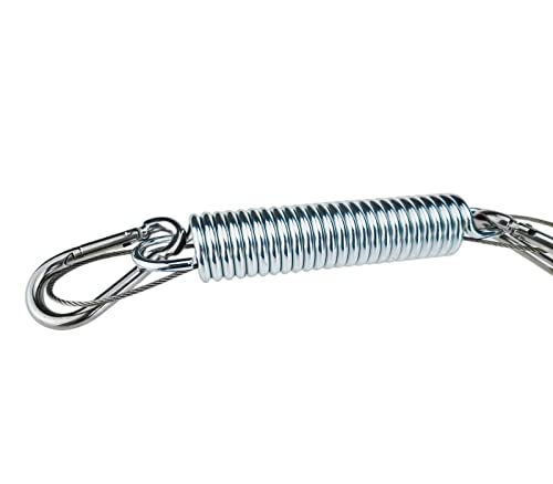 Eidoct Porch Swing Spring with Safety Steel Wire, 650 LB Capacity Stainless Steel Heavy Duty Hammock Chair Hanging Kit Include Spring, Carabiners