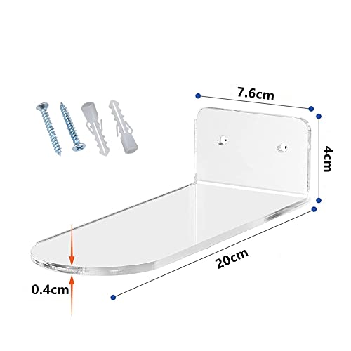 Hausdec 6 Pack Floating Shoe Shelves,Black Acrylic Shoe Display Shelves,for Display Collectible Shoe&Sneaker