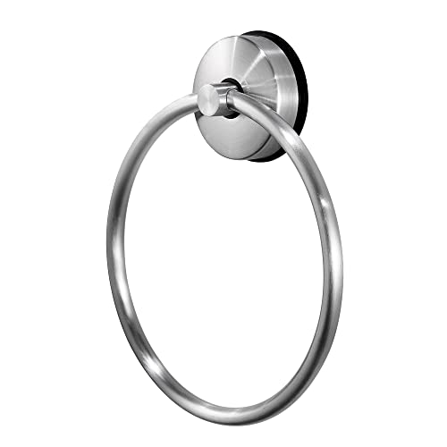 JOMOLA Towel Ring Suction Towel Rail for Bathroom Stainless Steel Kitchen Towel Rail Rack Drill Free Bath Towel Holder Bathroom Accessories Brush