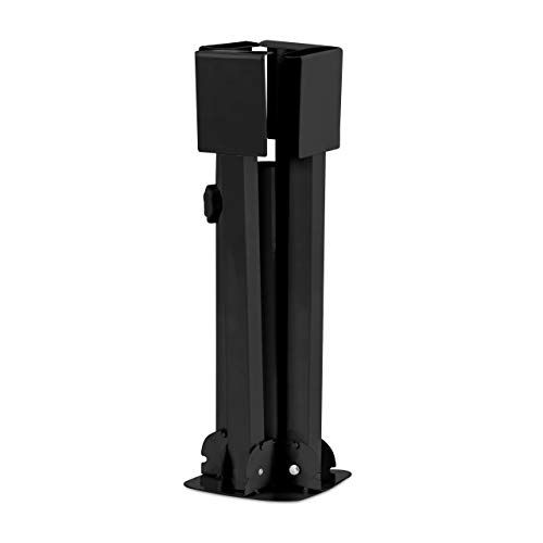 Relaxdays Parasol Base, for Pole Sizes 25-35 mm, Cross-Shaped Stand, Foldable Garden & Balcony Sun Shade, Metal, Black
