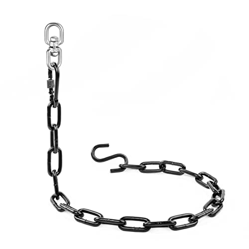 Hanging Chair Chain Hammock Chain Steel Chair Chain Duty Garden Chain Metal with Swivel Hook Carabiner Clip S Hook for Hanging Chair Outdoor Hamm