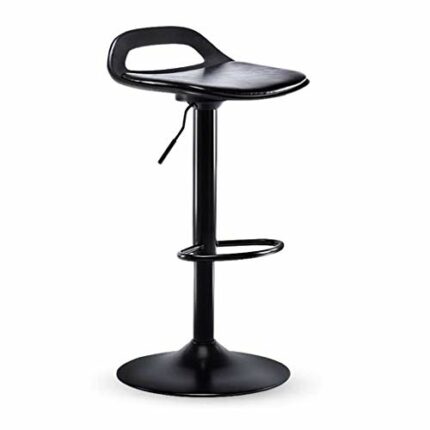DINGZZ Hydraulic Bar Stool Dining Chairs with Backrest 360° Swivel Adjustable Height PU Upholstered Seat Assembled Pub Home