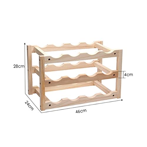 EYLINK Wine Racks, DIY Beer Holder Kitchen Bar Solid Wood Display Shelf Room Wine Cabinet Hotel Wine Bottle Rack