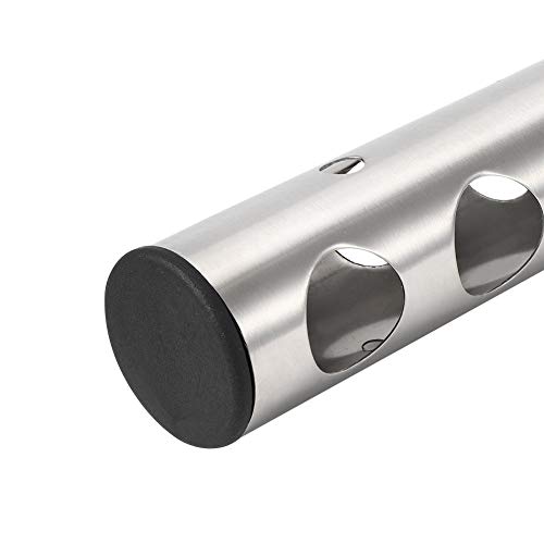 Fdit Single Stainless Steel Pipe Wine Bottle Holder Wall Mounted Vertical Red Wine Bottle Holder Rack Elegant Storage for Kitchen Dining Room Bar