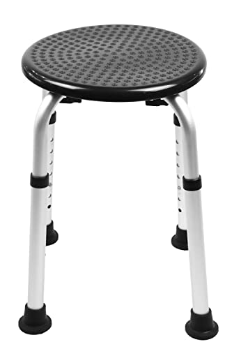 PEPE - Round Shower Stools for Elderly, Bath Seats for Adults, Disabled Bathroom Chairs and Stools, Non Slip Shower Seat Adjustable, Bath Stools