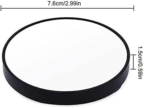 LYPER 5X Magnifying Mirror with 2 Suction Cups, 3 Inches Round Multifunction Magnifying Mirror for Cosmetic, Shaving, Blackhead/Blemish Removal (