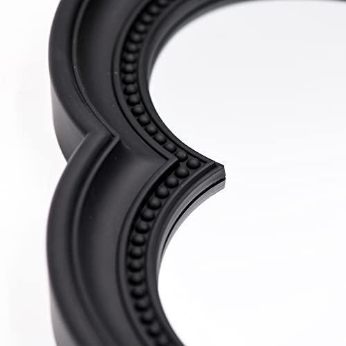 OIGUMR 13.2 x 12 inch Heart Mirror Wall Mirror Mirror Wall Decor Black Mirror