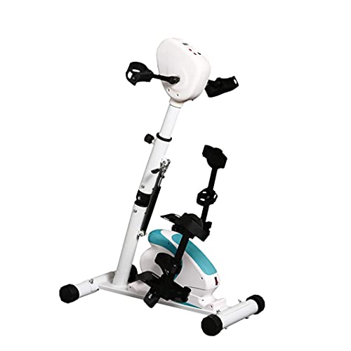 LUNEZY Electronic Physical Therapy Rehab Bike Trainer Exerciser, Cycle Arm Leg Pedal Exerciser, Adjustable Stroke Resistance, Suitable for Handic