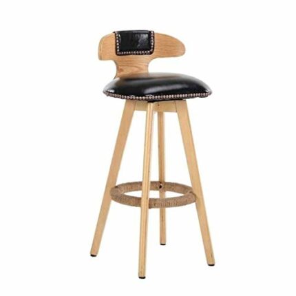DINGZZ Nordic light luxury bar chair simple net red bar stool front desk cafe restaurant leisure back high stool (Color : D)