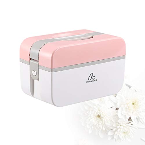 EXCEART Medicine Storage Box Large-capacity Family Medicine Box Container Medical Supplies for Office Home 1pc(Random Color)