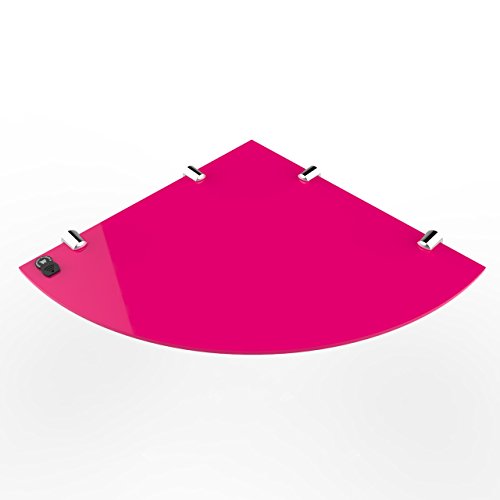 Expression Products Two Large Acrylic Corner Shelves 300mm approx 12", Free Trolley Token Material Sample Included per Shipment, Black